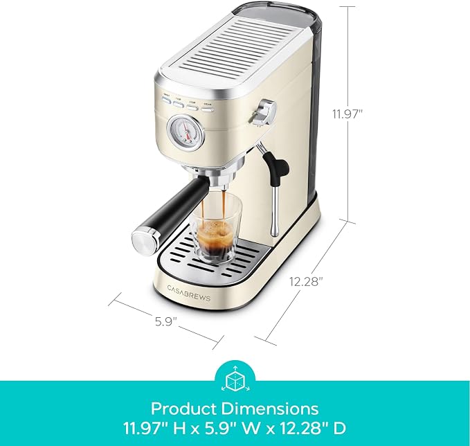 CASABREWS CM5418 Espresso Maker, Compact Espresso Machine with Milk Frother - Image 7