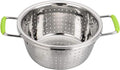 Stainless Steel Deep Colander Micro-perforated 2.5 Quart Metal Food Strainer by Contiup