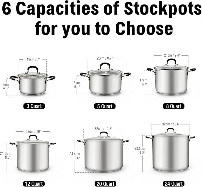 Cook N Home Stainless Steel Stock Pot - Image 2