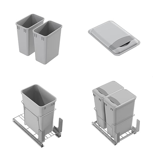 Dowell 2 Pack 35Qt Wastebasket Trash Container, - Image 8