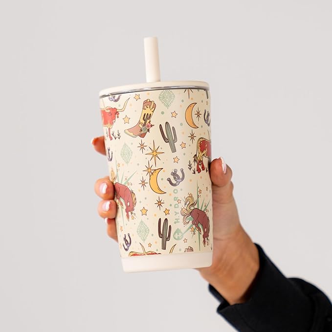 HydroJug Everyday Tumbler 14 oz – Ceramic-Lined Insulated Tumbler with Straw and Soft-Touch Lid, Cup Holder Friendly, Double-Wall Vacuum Insulation, Reusable Travel Cup – Rodeo - Image 5