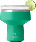 REDUCE Saltini 16 oz Cocktail Tumbler - Insulated Margarita Tumbler with Lid - Keeps Drinks Cold for 10 Hours - 360 Sippable Martini Glass Alternative - Shatterproof, Perfect for Parties - Palm Leaf by Reduce
