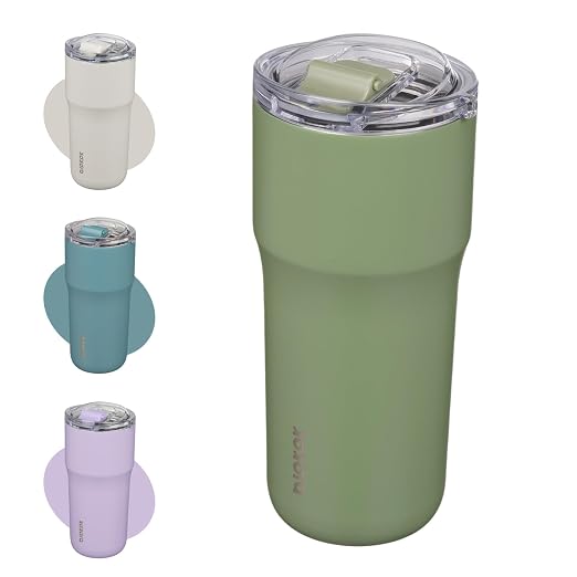 BJPKPK Insulated Tumbler with Lid,24oz Stainless Steel Tumbler,Double Wall Travel Coffee Mug Thermal cup,Keep Drinks Cold and Hot,Forest Green by BJPKPK