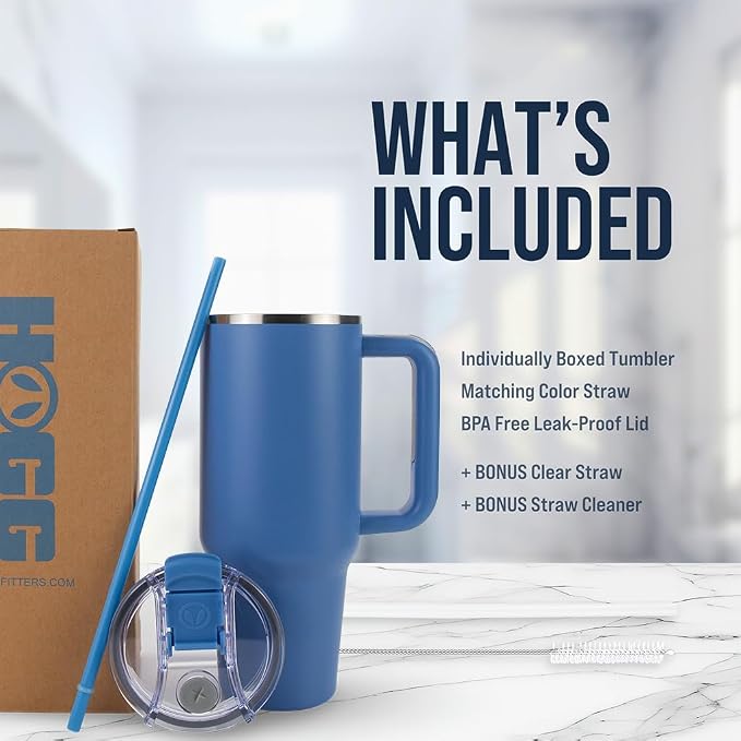 Hogg Big Swig 40 oz Tumbler with Handle and Straw - Dune Kiss, 40oz Insulated Stainless Steel, Water Tumbler with Straw, Water Cup with Handle, Versatile Leak Proof Lid - Image 6