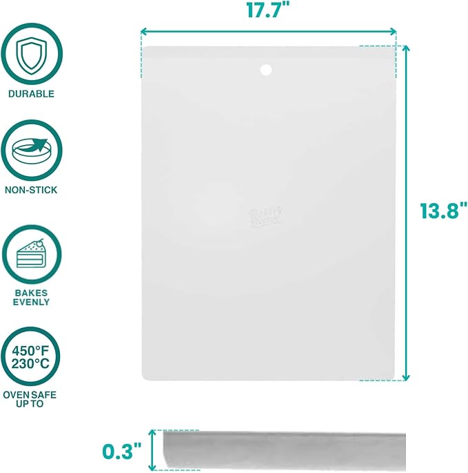 Commercial Quality Baking Sheet Pan Set, Pure Aluminum, Wrap Resistant - Image 2