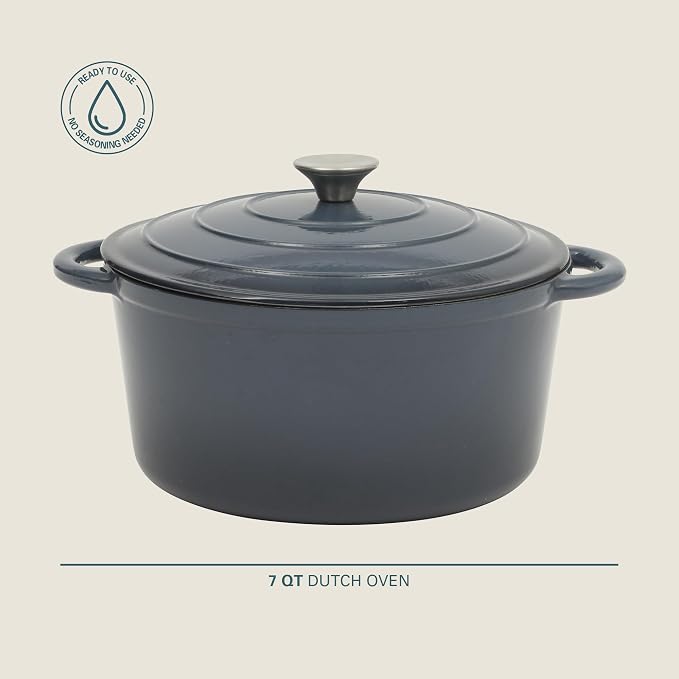 Gibson Home Addlestone 7 Qt Enameled Cast Iron Dutch Oven Pot - Image 2