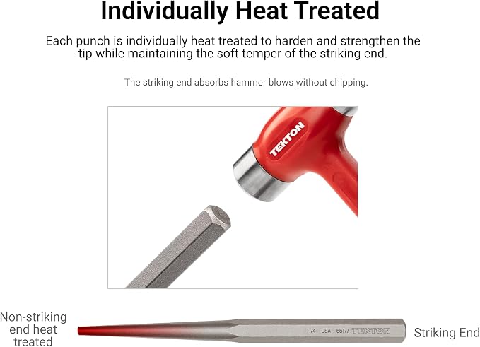 TEKTON 5/16 Inch Long Alignment Punch | 66278 | Made in USA - Image 3