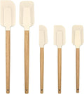 Ptanexx 5-Pcs Wooden Handle Silicone Spatula Set by Ptanexx