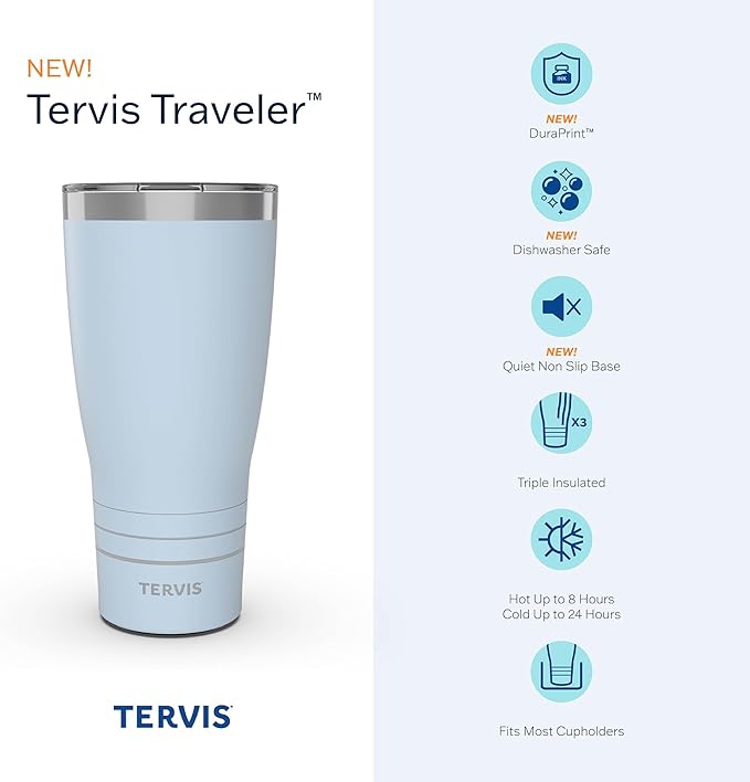 Tervis Traveler Sakura Japanese Cherry Blossom Triple Insulated Tumbler Travel Cup Keeps Drinks Cold & Hot, 30oz, Stainless Steel - Image 3