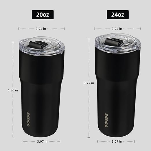 BJPKPK Insulated Tumbler with Lid,24oz Stainless Steel Tumbler,Double Wall Travel Coffee Mug Thermal cup,Keep Drinks Cold and Hot,Black - Image 5