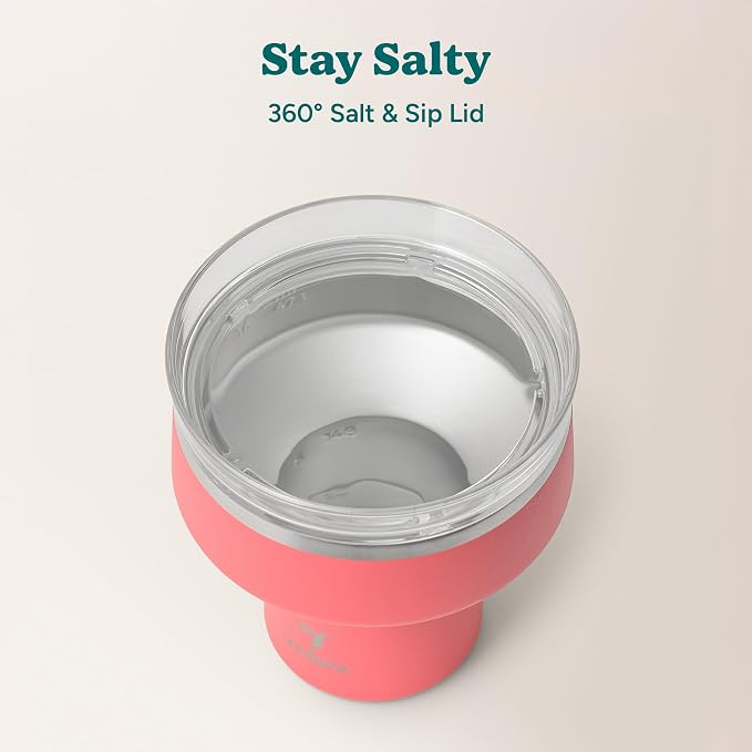 REDUCE Saltini 16 oz Cocktail Tumbler - Insulated Margarita Tumbler with Lid - Keeps Drinks Cold for 10 Hours - 360 Sippable Martini Glass Alternative - Shatterproof, Perfect for Parties - Daiquiri - Image 4