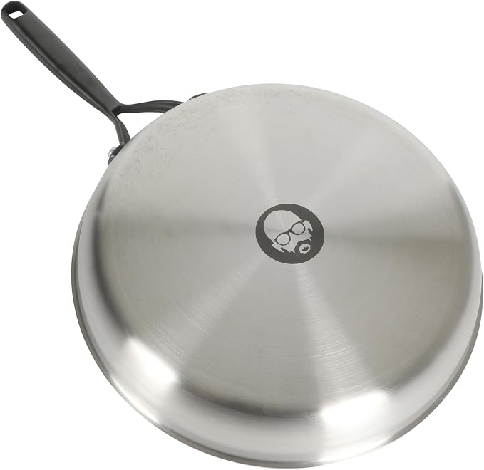 Babish 12-Inch Tri-Ply Stainless Steel Frying Pan - Image 5