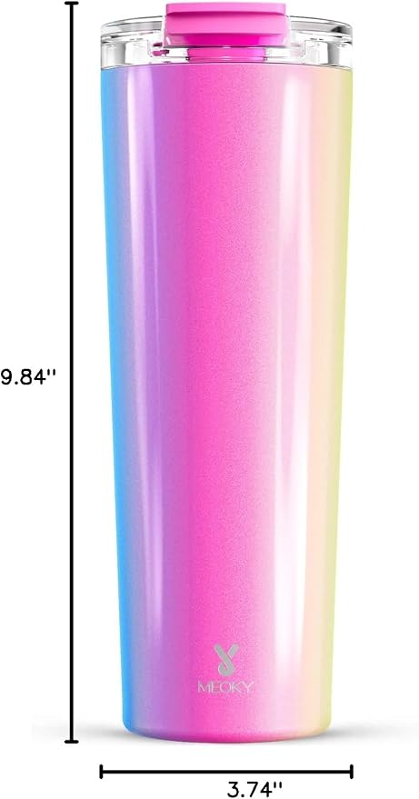Meoky 30 oz Travel Coffee Mug with Leak-proof Lid, Stainless Steel Insulated Coffee Tumbler, Keeps Hot for 8 Hours or Cold for 24 Hours, Fits in Car Cup Holder (Carnival) - Image 9