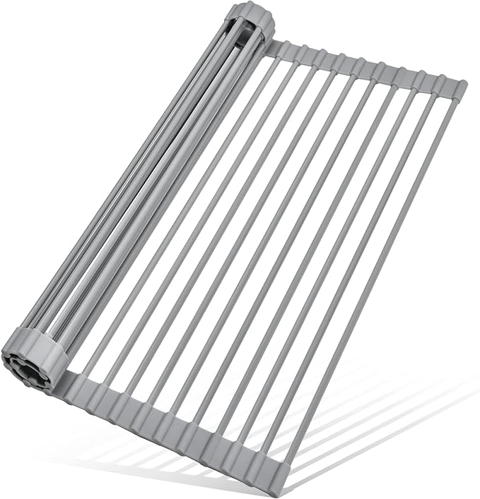 MERRYBOX Roll Up Dish Drying Rack, Over The Sink Dish Rack Foldable, by MERRYBOX