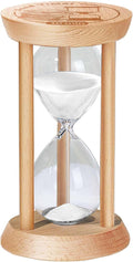 2 Minute Sand Timer Hourglass, 2 Min Wooden Sand Clock, Two Minute Wood Hour by Kwiwis
