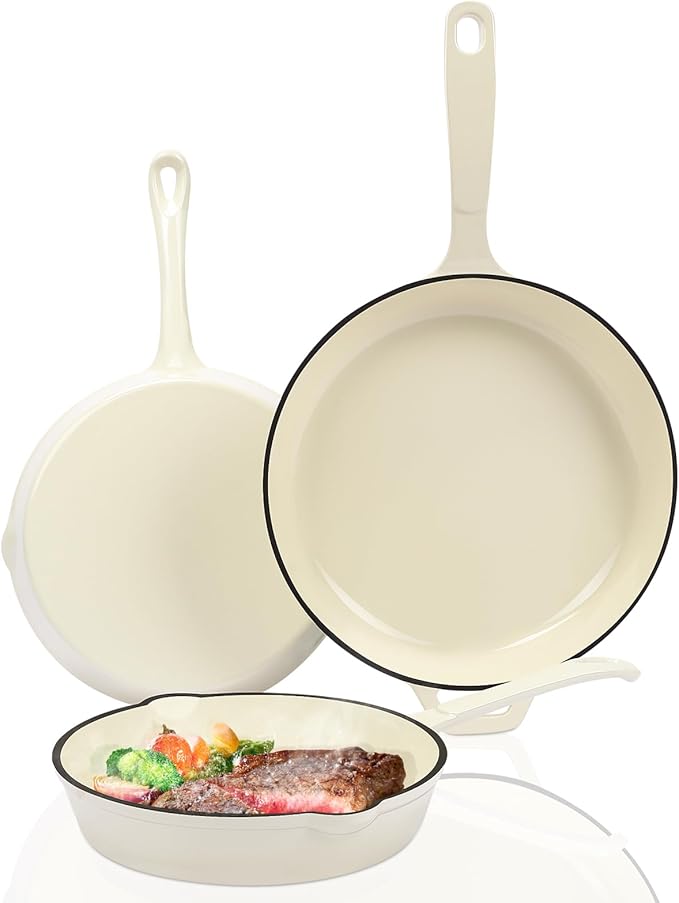 Hisencn Enameled Cast Iron Skillet Set by Hisencn