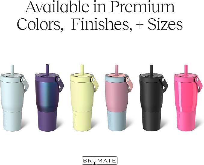 BrüMate Resa 25oz 100% Leakproof Travel Tumbler with Handle & Straw | Flexible SoftSip Straw | Silicone Sleeve for Durability | Stainless Steel | Cup Holder & Travel Friendly Water Bottle | (Kiwi) - Image 3