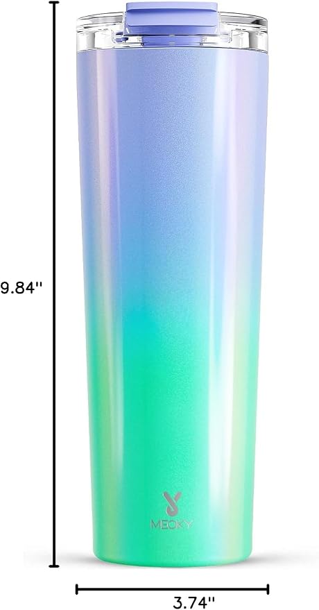 Meoky 30 oz Travel Coffee Mug with Leak-proof Lid, Stainless Steel Insulated Coffee Tumbler, Keeps Hot for 8 Hours or Cold for 24 Hours, Fits in Car Cup Holder (Fairyland) - Image 9