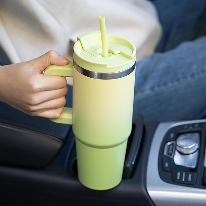 BJPKPK 30 oz Tumbler With Handle Insulated Tumblers With Lid And Straw Stainless Steel Thermal Cup,Navy Blue - Image 6