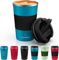 MOMSIV 12oz Travel Mug, Insulated Coffee Cup with Leakproof Lid, Vacuum Stainless Steel Double Walled Reusable Tumbler for Hot and Cold Water Coffee and Tea In Travel and Car by MOMSIV
