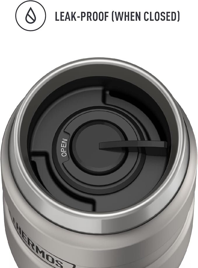 THERMOS Stainless King Travel Tumbler, 16 Ounce, Vacuum-Insulated | Matte Steel | Pack of 4 - Image 3