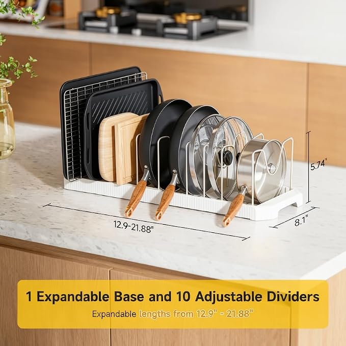 MUDEELA Pots and Pans Organizer under Cabinet, Pot Rack - Image 4