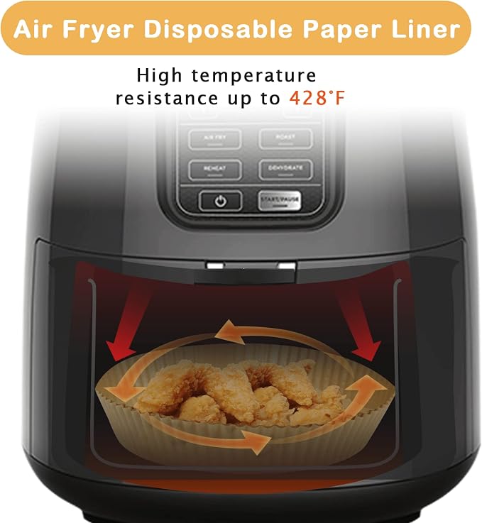 125Pcs Air Fryer Liners Disposable Parchment Paper for Ninja Air Fryer - Image 4