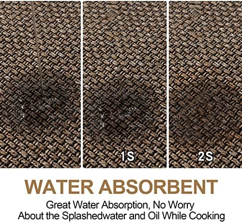 SUMLANS Kitchen Mat 1 PCS, Cushioned Non Slip Rugs for Kitchen Floor, Absorbent Runner Comfort Standing Mats Washable for Kitchen, Office, Home (Brown, 17.3"x60") - Image 5
