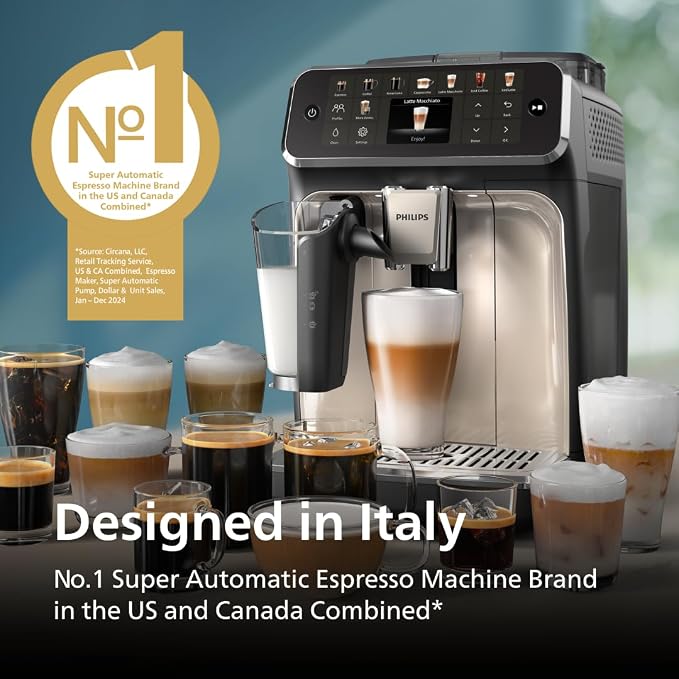 PHILIPS 5500 Series Fully Automatic Espresso Machine, LatteGo Milk System - Image 7