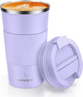 MOMSIV 17oz Travel Mug, Insulated Coffee Cup with Leakproof Lid, Travel Coffee Mug Vacuum Stainless Steel Double Walled Reusable Coffee Cup for Hot and Cold Water Coffee by MOMSIV