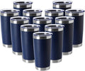 HASLE OUTFITTERS 20oz Tumblers Stainless Steel Mugs with Lid Double Wall Vacuum Insulated Coffee Cups for Cold & Hot Drinks (20oz-Navy, 12 Pack) by HASLEOUTFITTERS