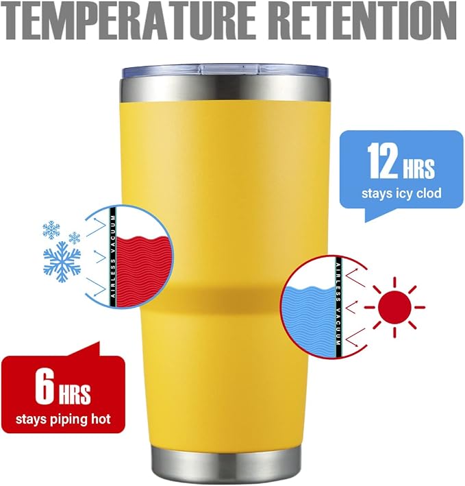 MEWAY 30oz Insulated Tumbler With Lids and Straws,Stainless Steel Double Vacuum Coffee Tumbler Cup, Brush, Durable Powder Coated Coffee Cup for Cold & Hot Drinks, Office, Travel(mixture,4 PACK) - Image 2