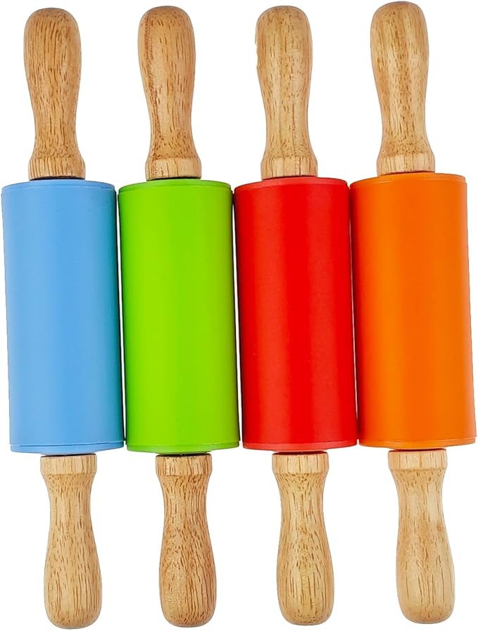 4 Pack Small Rolling Pin for Kids, Kids Rolling Pin for Home Kitchen - Image 6