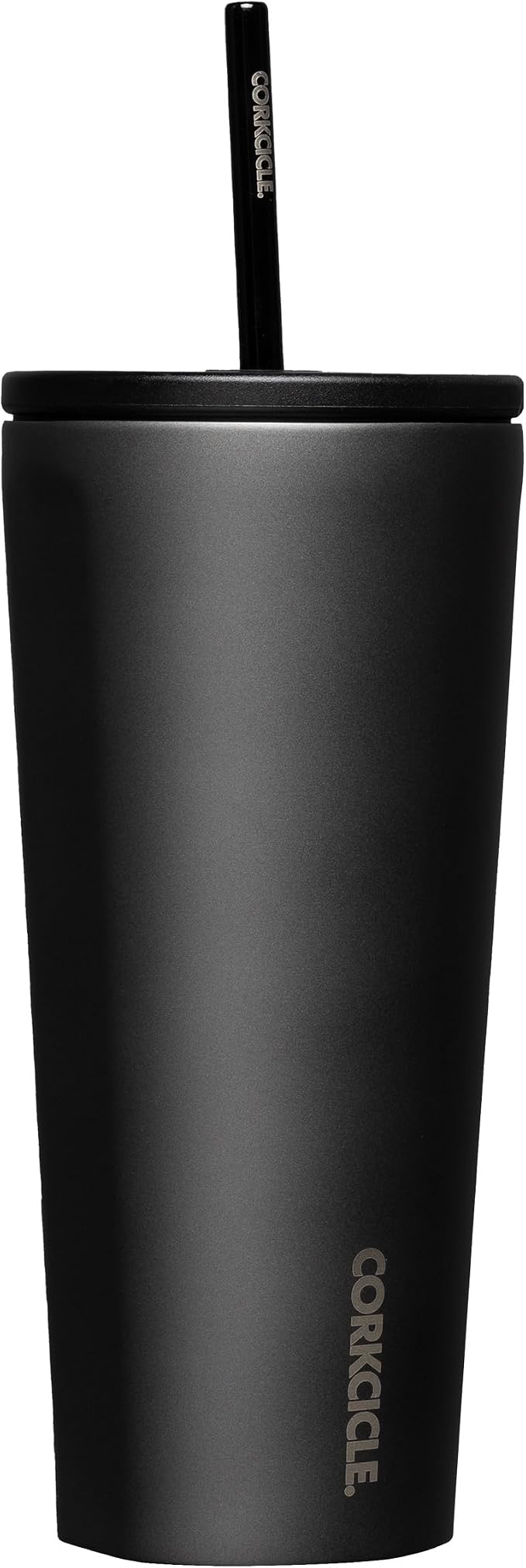 Corkcicle Cold Cup Insulated Tumbler with Straw - Keeps Drinks Cold for 12 Hours - Triple-Insulated Stainless Steel - Leak-Resistant Lid - Summer Drinkware Gift - 24 oz - Ceramic Slate by Corkcicle