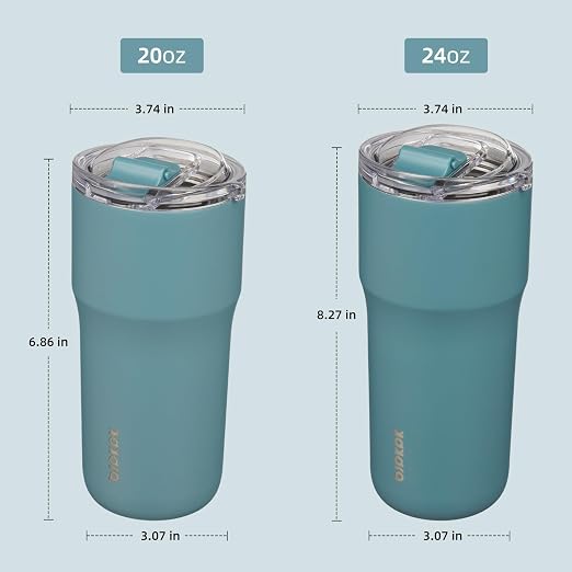 BJPKPK Insulated Tumbler,20oz Stainless Steel Tumbler with lid,Double Wall Travel Coffee Mug Thermal Cup,Keep Drinks Cold and Hot,Haze Blue - Image 5