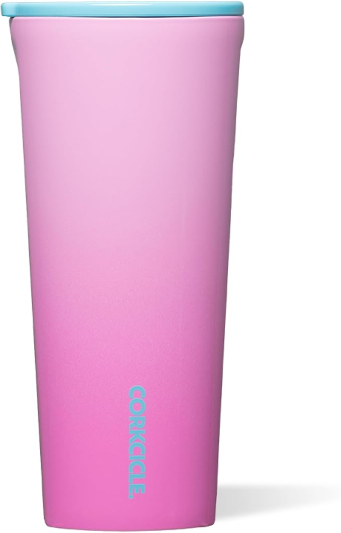 Corkcicle Classic Tumbler - Keeps Drinks Cold 9 Plus Hours - Triple Insulated Stainless Steel Drink Tumbler - Sliding Lid - Summer Drinkware Gift - Keeps Drinks Ice Cold - 24 oz - Pink Pop by Corkcicle