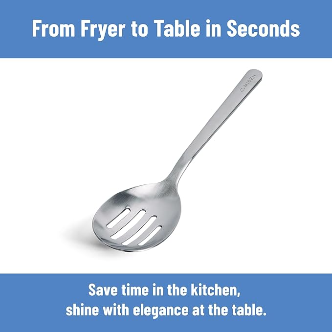 Misen Slotted Chef Spoon – Stainless Steel Draining and Serving Spoon - Image 6