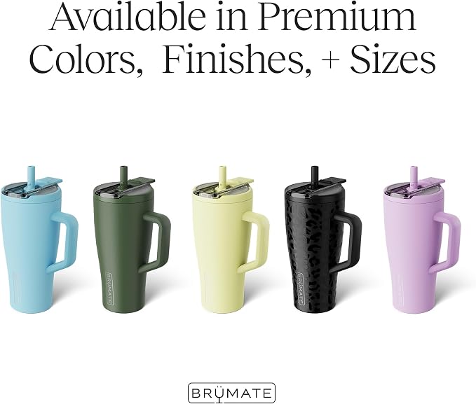 BrüMate Era Flip 30oz Tumbler with 100% Leakproof Covered Straw Lid | Hygienic Covered Straw | Insulated Stainless Steel Water Bottle with Handle | Cup Holder Friendly | BPA-Free (Neon Pink) - Image 6