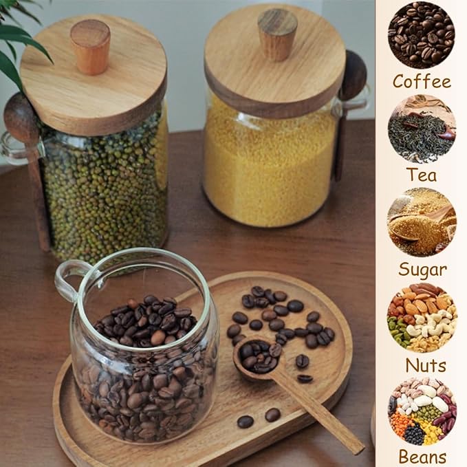 ANSQU Set of 2 Glass Food Storage Jars - Image 4