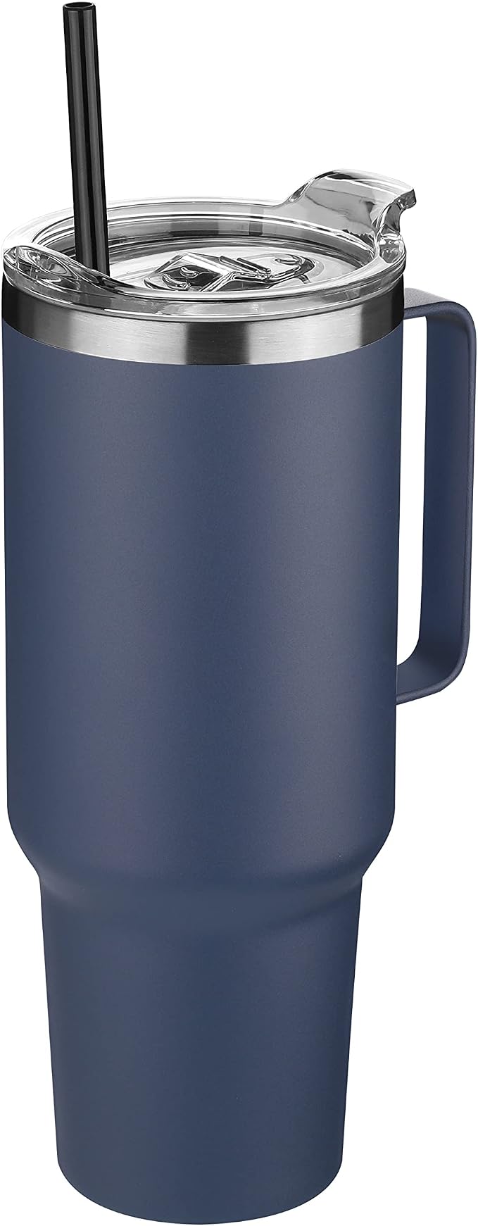 HASLE OUTFITTERS 40 oz Stainless Steel Tumbler with Handle, Vacuum Insulated Tumblers Bulk, Reusable Double Wall Travel Coffee Mug, Durable Powder Coated Water Bottle(Navy, 1) by HASLEOUTFITTERS