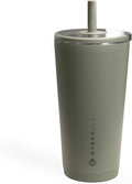 HydroJug Everyday Tumbler 20 oz – Ceramic-Lined Insulated Tumbler with Straw and Soft-Touch Lid, Cup Holder Friendly, Double-Wall Vacuum Insulation, Reusable Travel Cup – Courtyard by Hydrojug