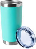 HASLE OUTFITTERS 20oz Tumblers Bulk Stainless Steel Cup with Lid Double Wall Vacuum Insulated Coffee Mug for Cold & Hot Drinks 1 Pack, Light Blue by HASLEOUTFITTERS
