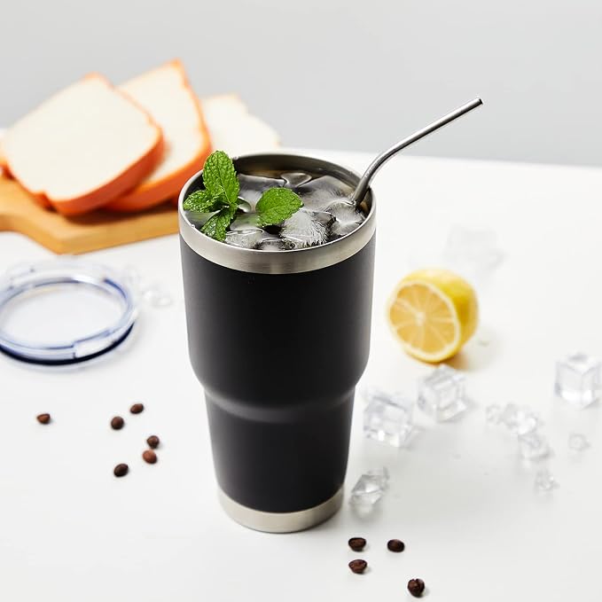 MEWAY 30oz Tumbler Double Wall Vacuum Insulated Travel Mug, Stainless Steel Tumbler with Lid, Durable Powder Coated Insulated Coffee Cup for Cold & Hot Drinks (MIX,4 PACK) - Image 6