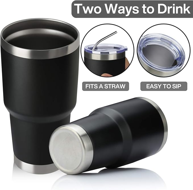 MEWAY 30oz Insulated Tumbler With Lids and Straws,Stainless Steel Double Vacuum Coffee Tumbler Cup, Brush, Durable Powder Coated Coffee Cup for Cold & Hot Drinks, Office, Travel(mixture,12 PACK) - Image 3