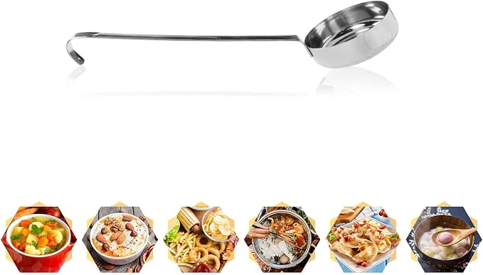 4 Pcs 3 oz 10.55 Inch Silver Stainless Steel 201 Long Handle Cooking Spoon - Image 5