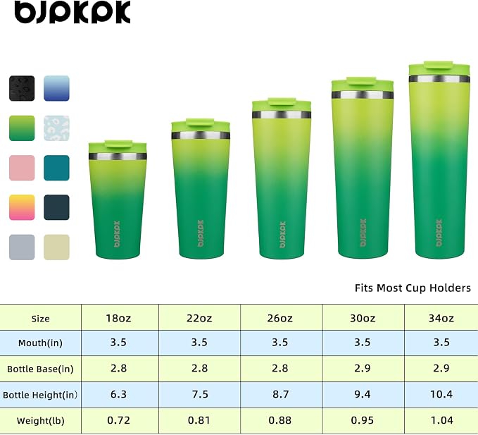 BJPKPK 34oz Tumbler With lid And Straw Stainless Steel Travel Coffee Mug Insulated Tumblers Cups,Bamboo Grove - Image 5