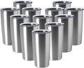 HASLE OUTFITTERS 20oz Tumblers Stainless Steel Mugs with Lid Double Wall Vacuum Insulated Coffee Cups for Cold & Hot Drinks (20oz-Stainless Steel, 12 Pack) by HASLEOUTFITTERS