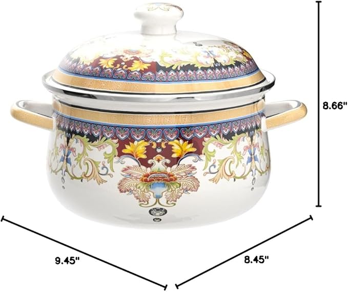 Retro Flower Enamel Stockpot - Image 8