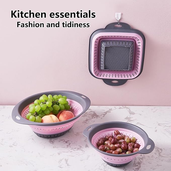 Collapsible Colander and Strainer, Silicone Strainer Colanders & Food Strainers - Image 6