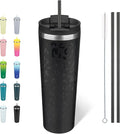 BJPKPK 30oz Insulated Tumbler With lid And Straw Stainless Steel Tumblers Travel Coffee Mug Reusable Thermal Cup,Black Leopard by BJPKPK